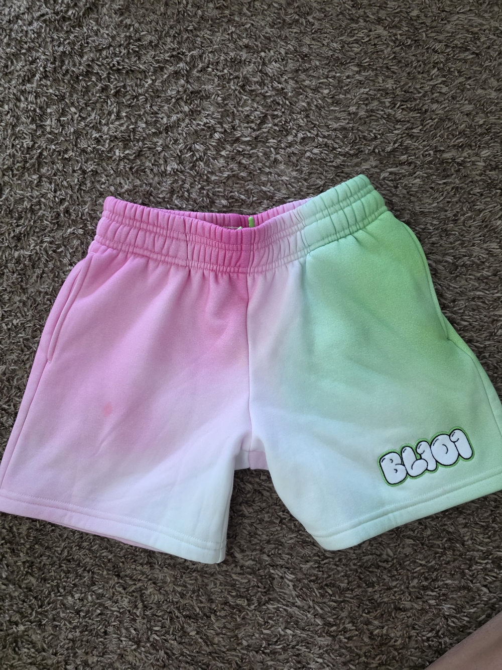 Baseball 101 Ombre Pink & Green Cotton Candy Shorts